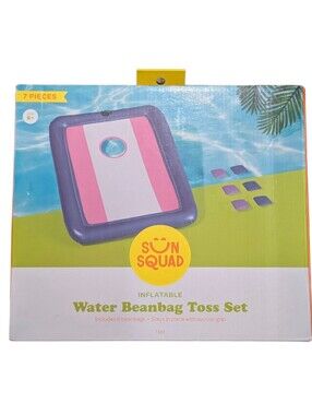 Sun Squad Inflatable Water Beanbag Toss Set - Pink & Purple